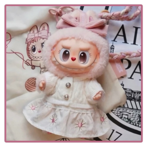 POP MART Accessories - Pop Mart Fall Into Sweaters Mokoko Vinyl Plush Pendant Labubu Pop Land Exclusive